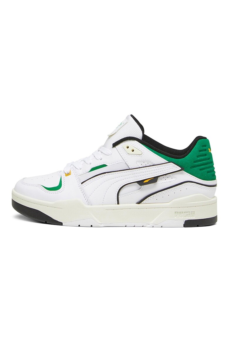 

Кожаные спортивные кроссовки Slipstream Bball с замшей Puma, зеленый