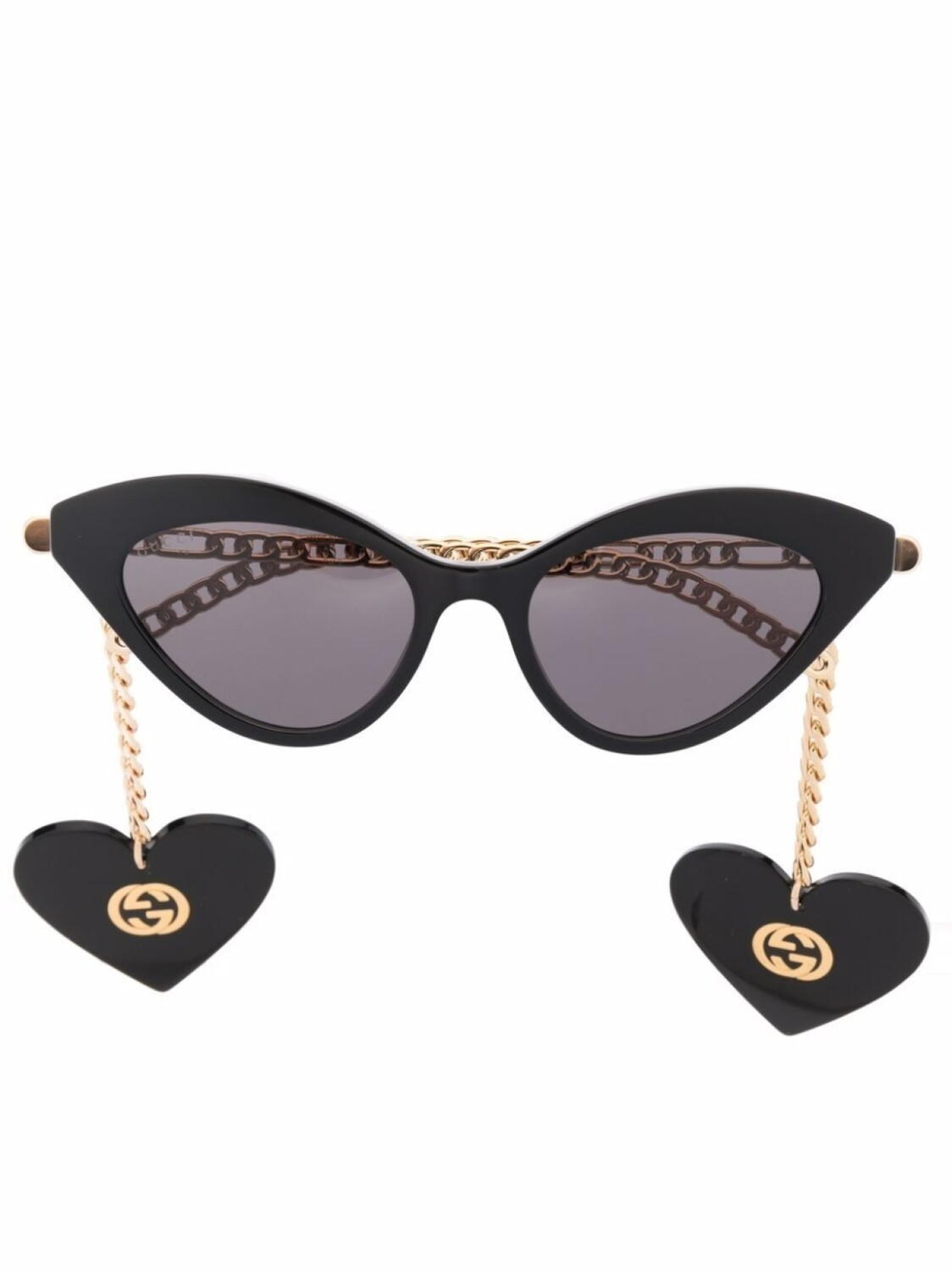 

Gucci Eyewear солнцезащитные очки в оправе 'кошачий глаз', черный