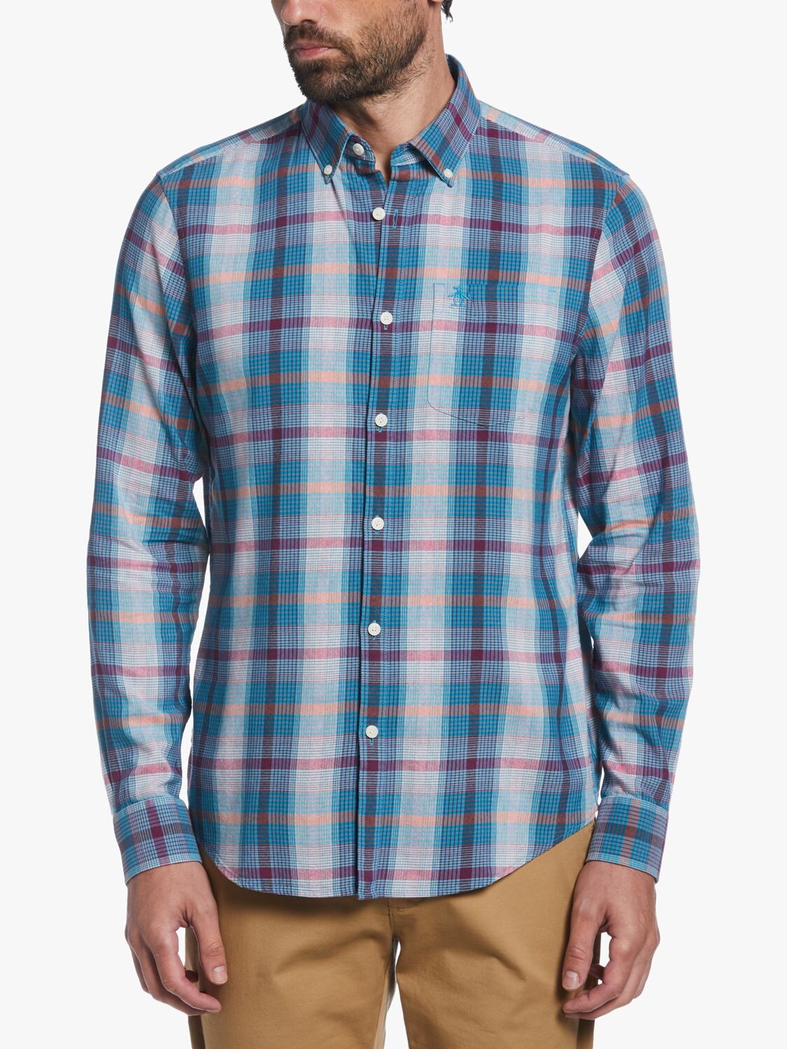 

Рубашка в клетку Original Penguin, 993 Mosaic Blue