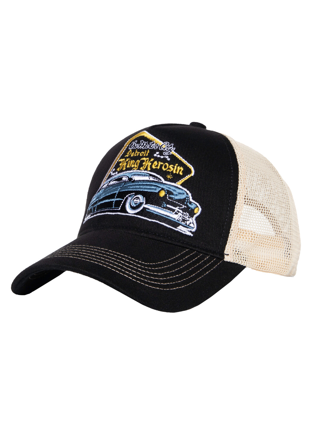 

Бейсболка King Kerosin King Kerosin Trucker Detroit Greaser, черный