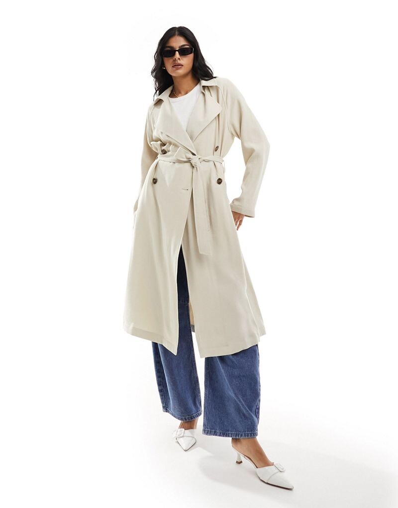 

Мягкий тренч миди ASOS DESIGN