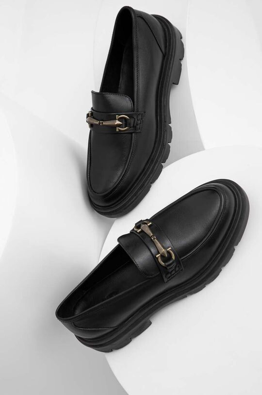 

Кожаные мокасины Answear Lab, черный
