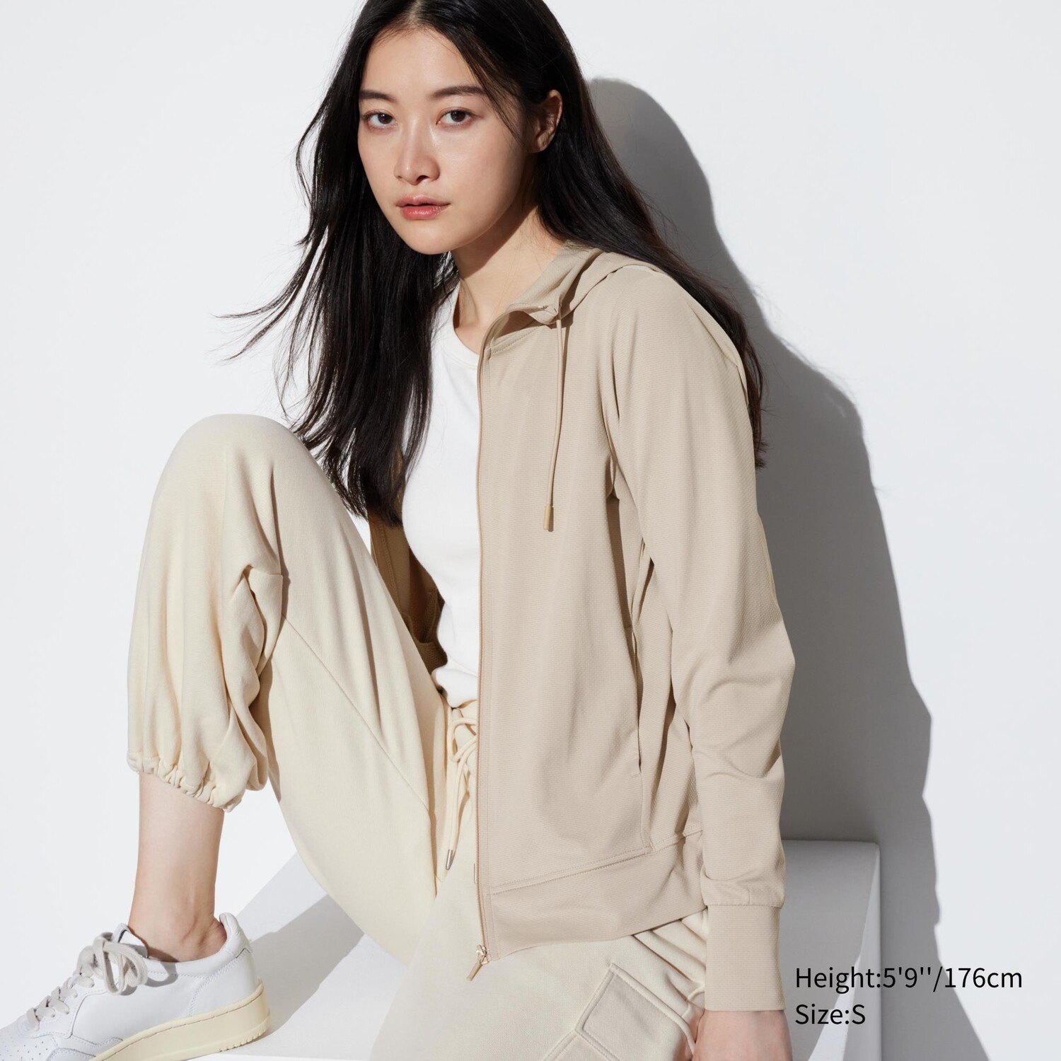 

Толстовка Uniqlo Airism с уф-защитой, бежевый