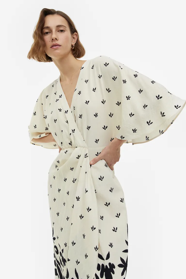 

Платье с рукавами-крыльями H&M, бежевый