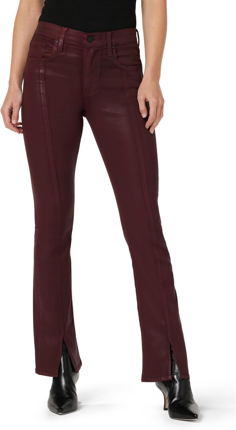 

Джинсы Barbara High-Rise Baby Boot w/ Cuff Vent in Coated Bordeaux Hudson Jeans, цвет Coated Bordeaux