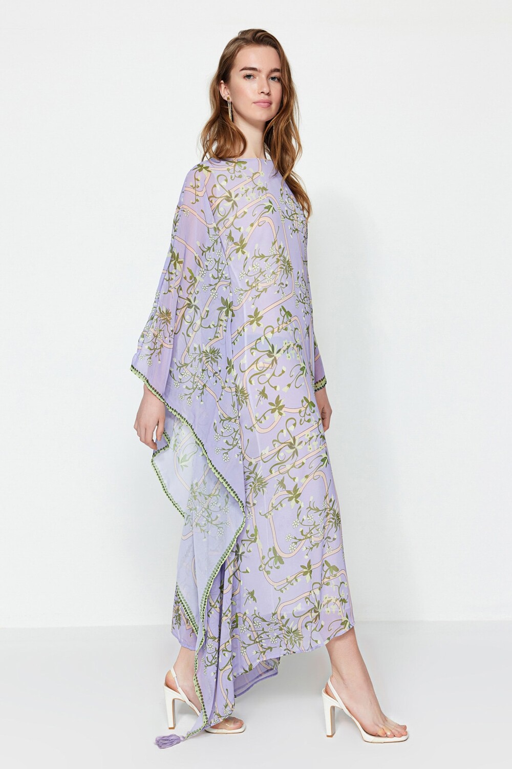 

Вечернее платье - Фиолетовое - Макси Trendyol Modest, фиолетовый, Черный