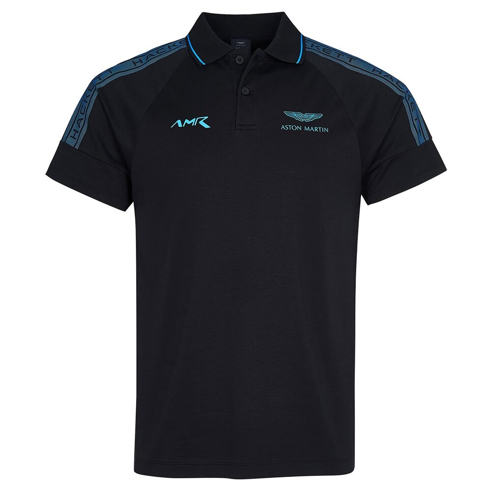 

Поло с коротким рукавом Hackett Amr Tape Shoulder, черный
