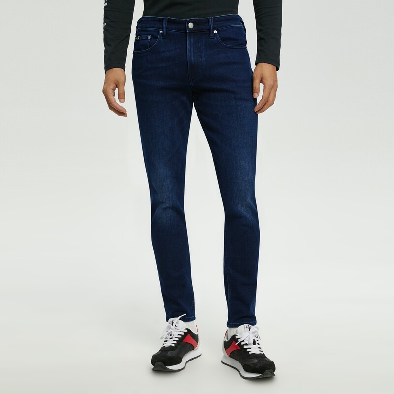 

Джинсы Calvin Klein Jeans зауженные с начесом, темно-синий