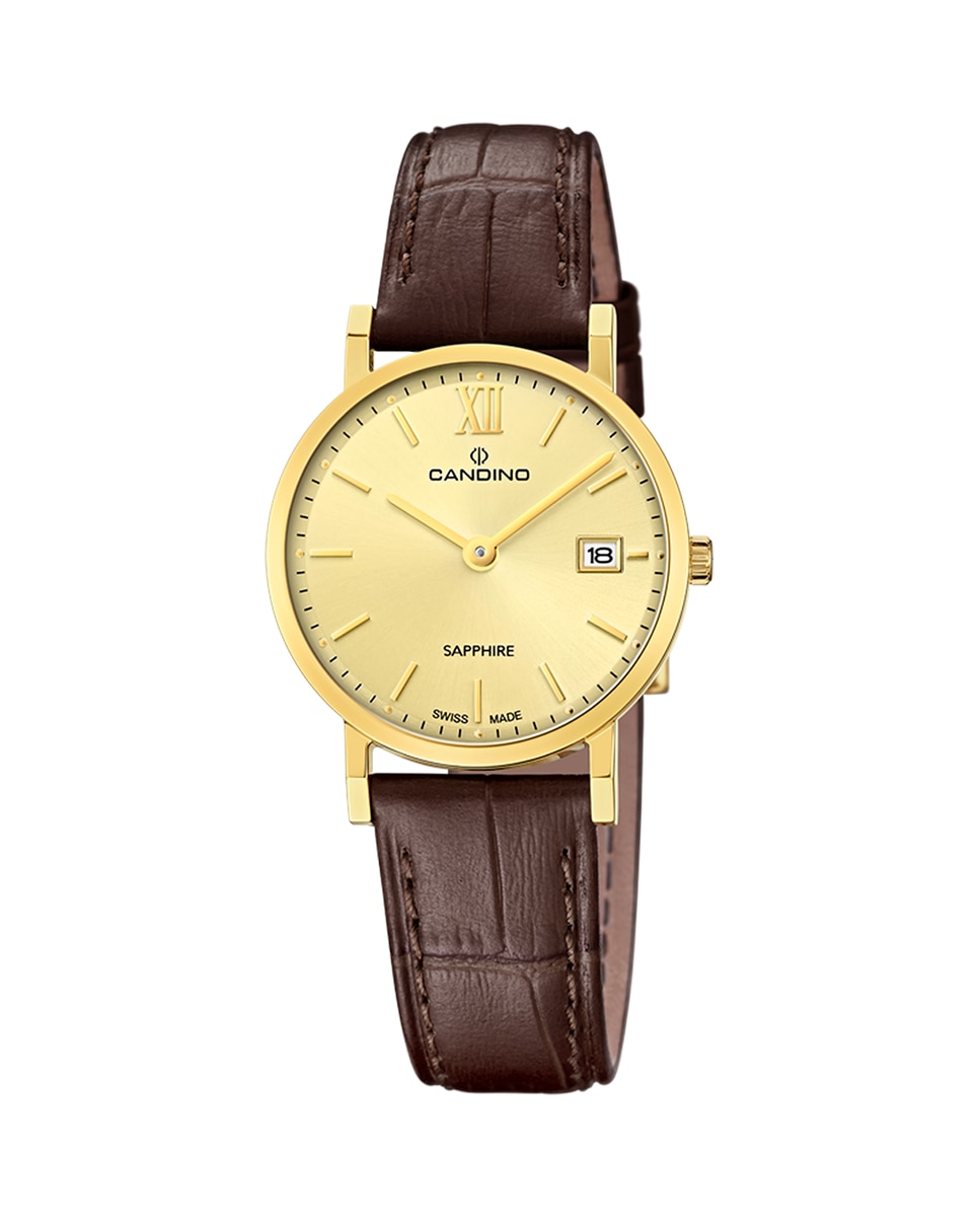 C4727/2 Новинка коричневые кожаные женские часы Candino, коричневый наручные часы candino c4696 1