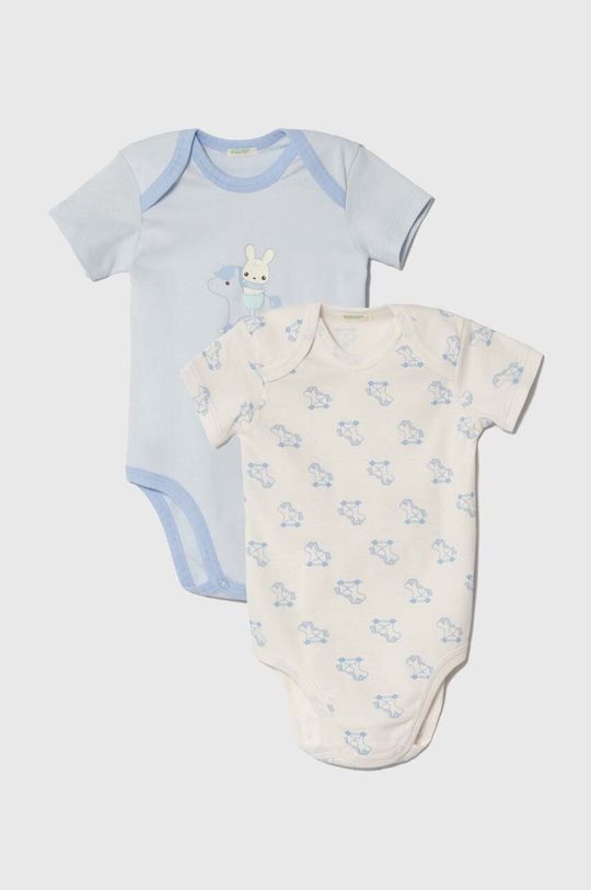 2 комплекта хлопкового боди для новорожденных и малышей United Colors of Benetton, синий