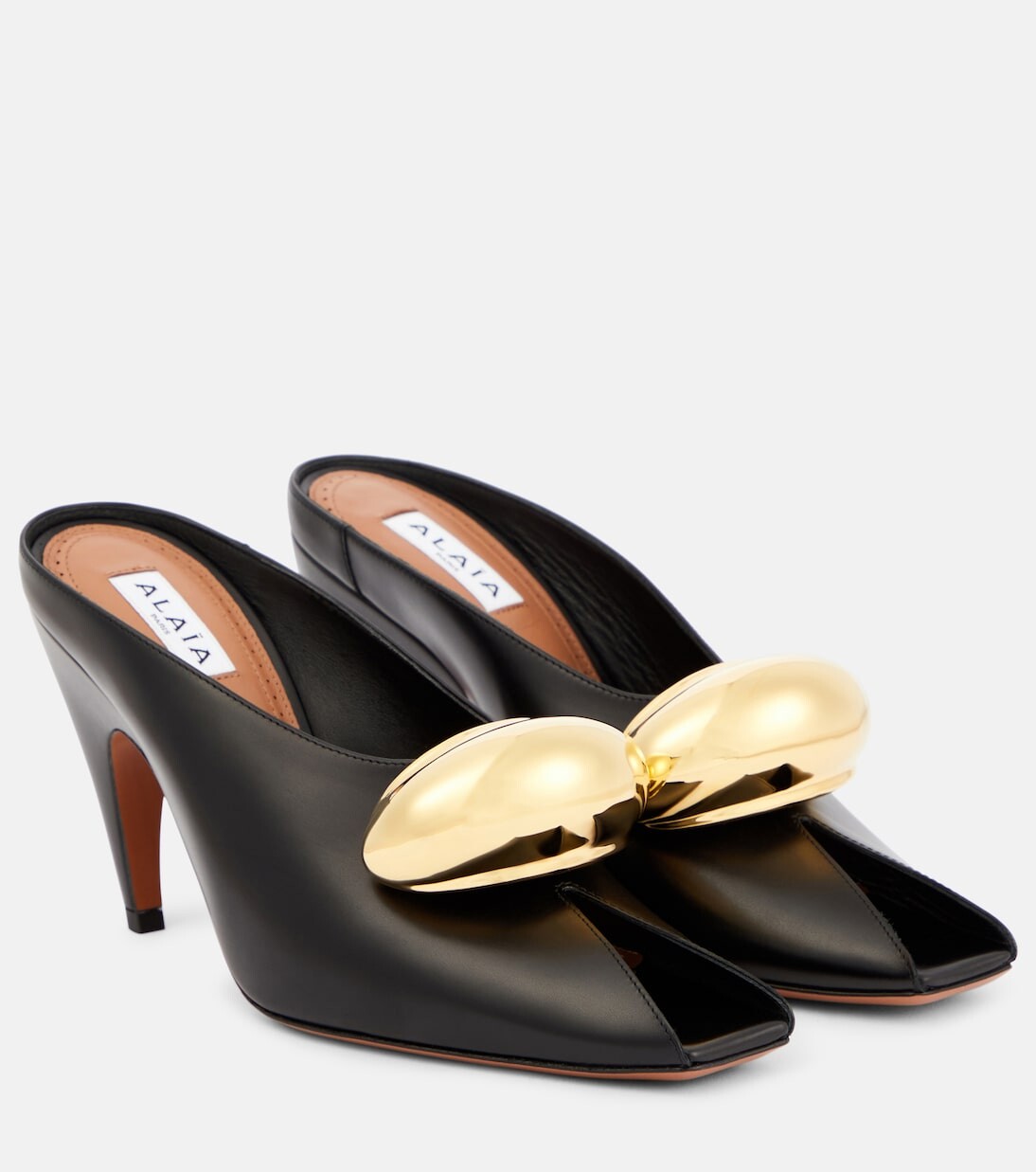 

Кожаные мюли jewel 90 Alaïa, черный