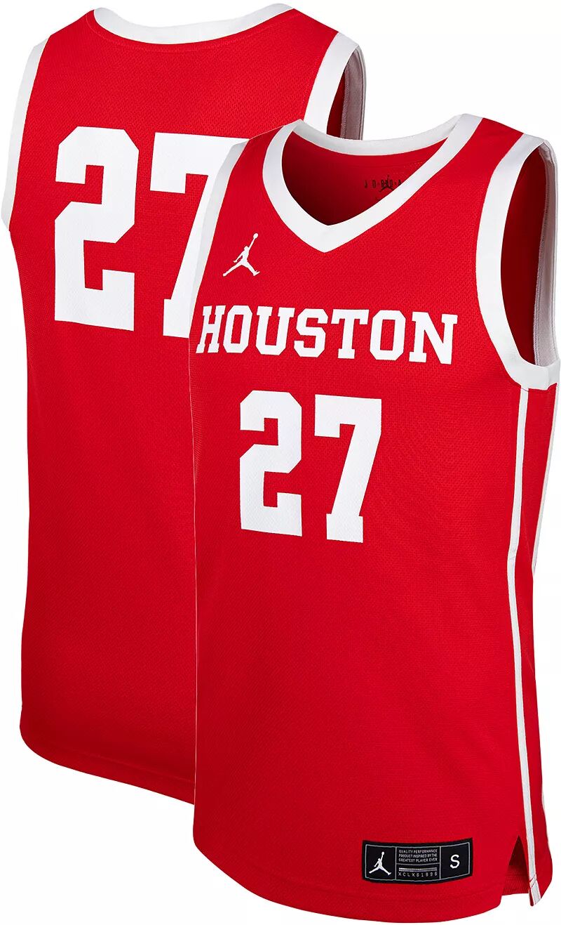 Мужская красная баскетбольная майка Nike Houston Cougars #27