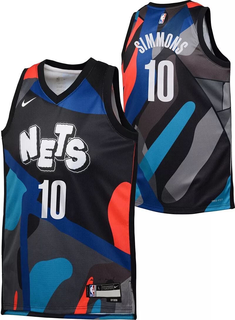 

Черная майка Nike Youth 2023-24 City Edition Brooklyn Nets Ben Simmons #10 Swingman