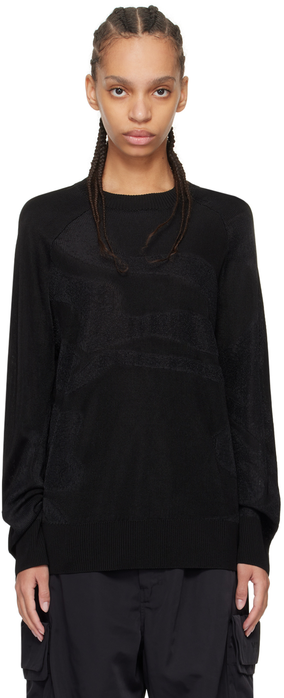 Черный жаккардовый свитер Y-3, цвет Black