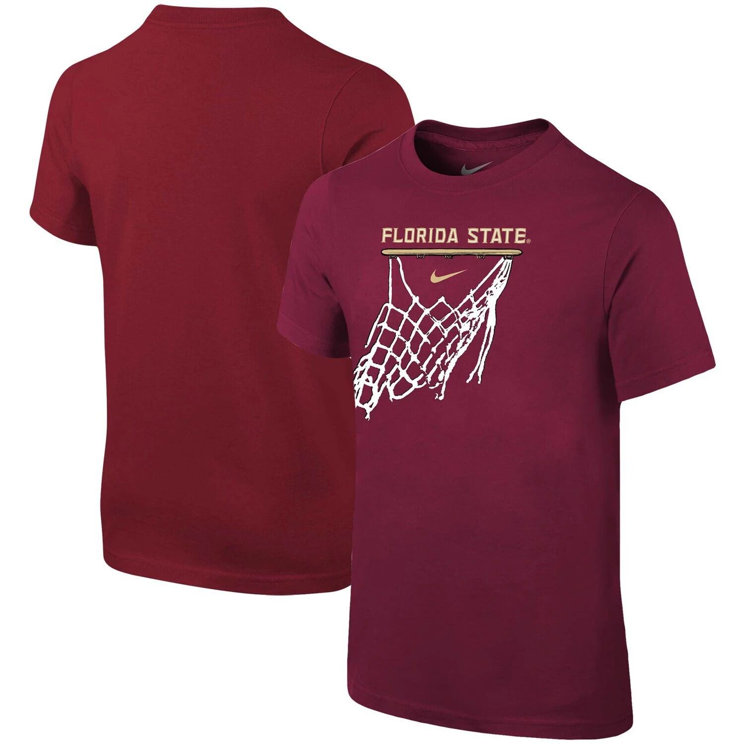 

Молодежная футболка Nike Garnet Florida State Seminoles с баскетбольной сеткой Nike