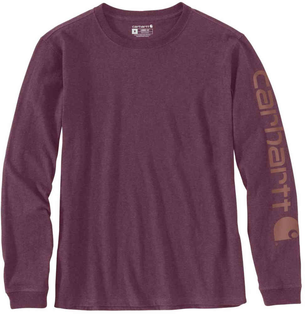 цена Женская рубашка с длинным рукавом и логотипом спецодежды Carhartt, бургундия