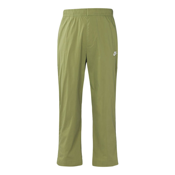 Спортивные штаны Men's Nike Solid Color Logo Embroidered Straight Sports Pants/Trousers/Joggers Autumn Green, зеленый повседневные брюки adidas solid color logo casual joggers pants trousers autumn green зеленый