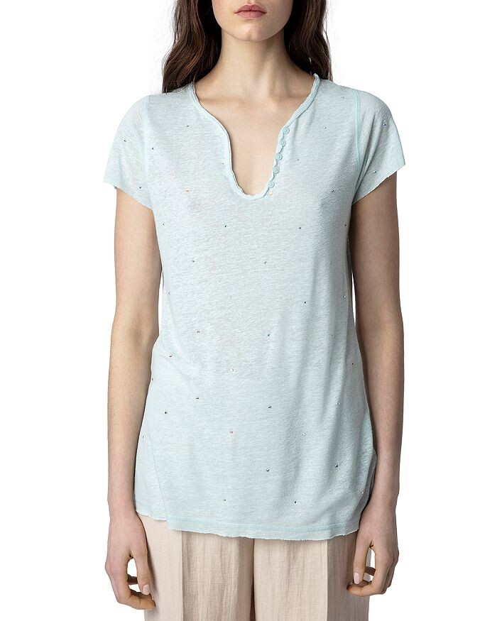 

Украшенная футболка Tunisien Henley Zadig & Voltaire