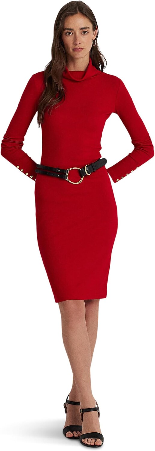

Платье-водолазка из смесового хлопка LAUREN Ralph Lauren, цвет Martin Red