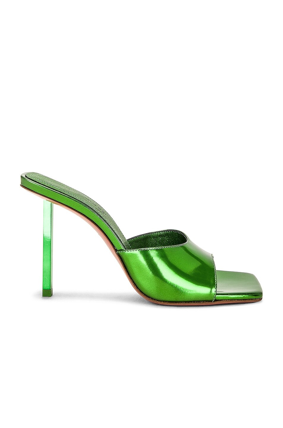 

Туфли Amina Muaddi Laura Mirror Slipper, цвет Shamrock