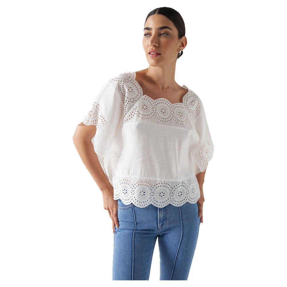 

Блузка Salsa Jeans Embroidered, бежевый