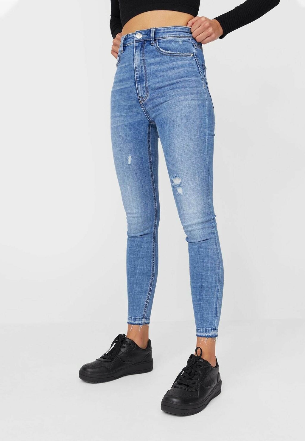 

Джинсы Skinny Fit Stradivarius, синий