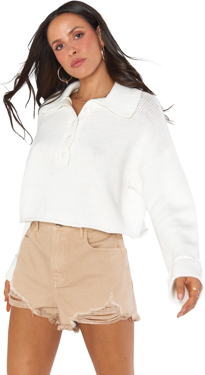 

Свитер с воротником кроуфорд Show Me Your Mumu, цвет White Knit
