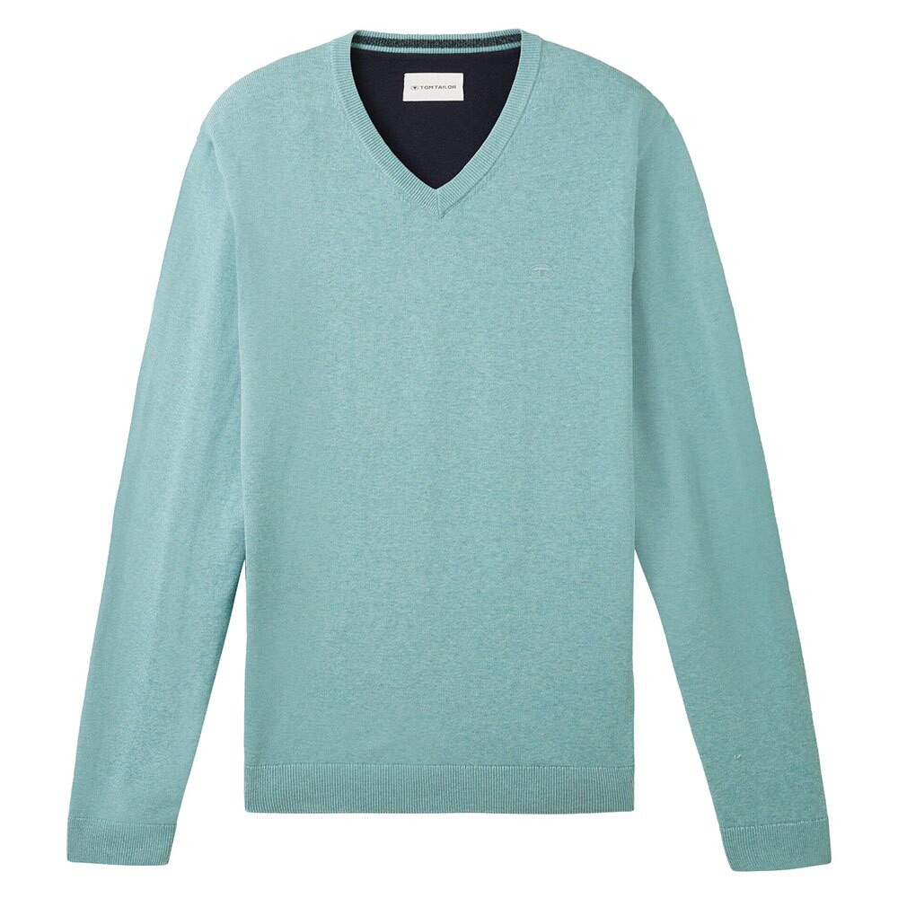 

Свитер Tom Tailor 1039806 Basic Knit V Neck, зеленый