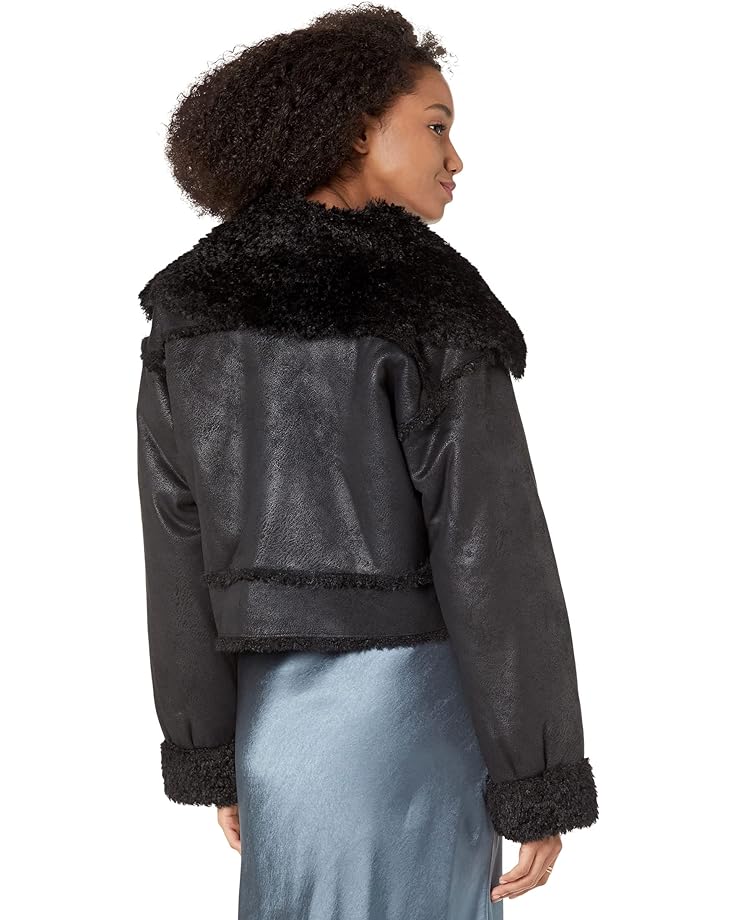 Пальто NVLT Faux Shearling Short Reversible Coat, черный
