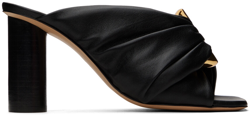 

Черные кожаные босоножки на каблуке Jw Anderson