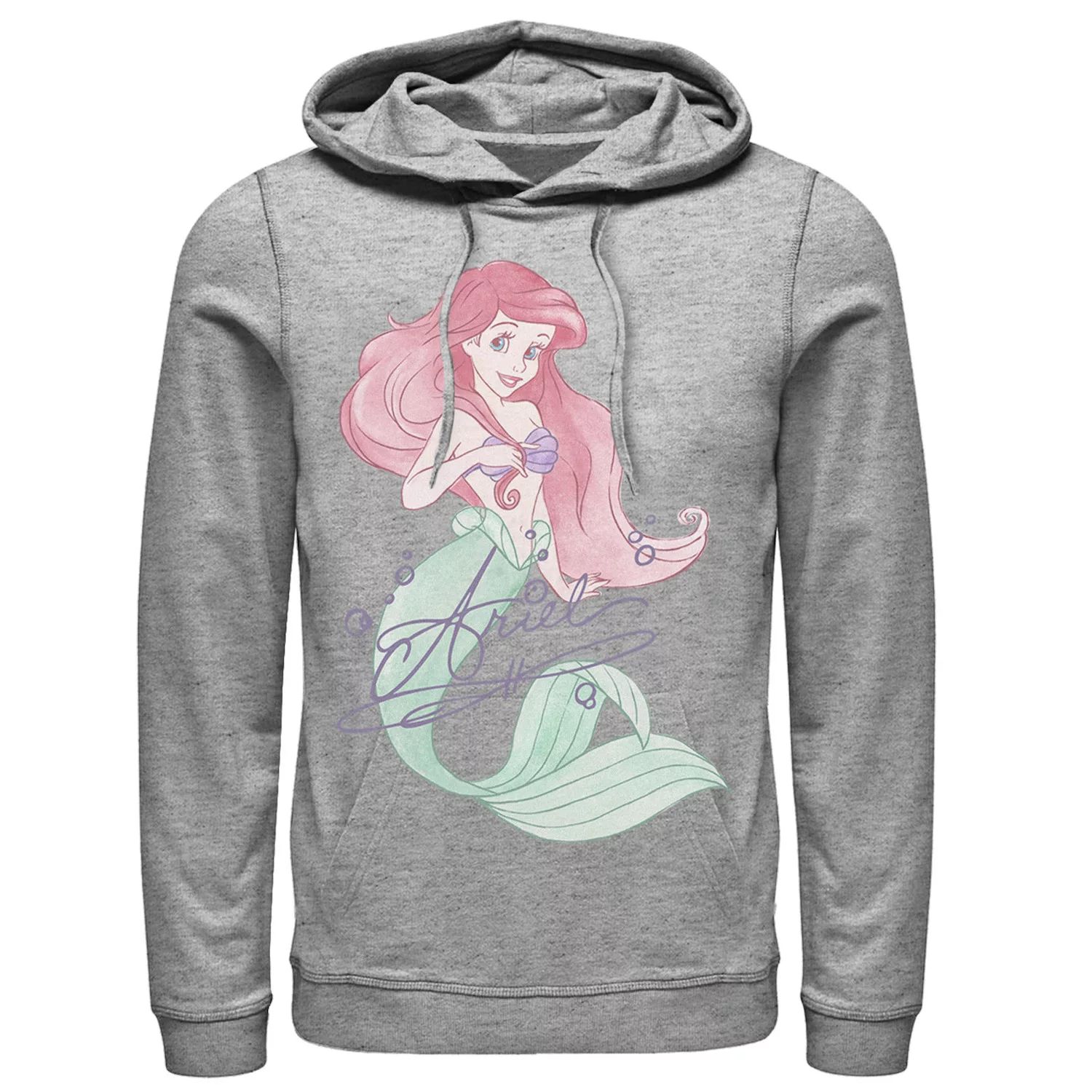 Мужская толстовка с портретом Disney The Little Mermaid Ariel Licensed Character мужская футболка disney the little mermaid ariel let love grow с цветочным принтом licensed character