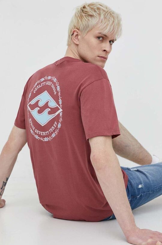 

Хлопковая футболка Billabong, розовый