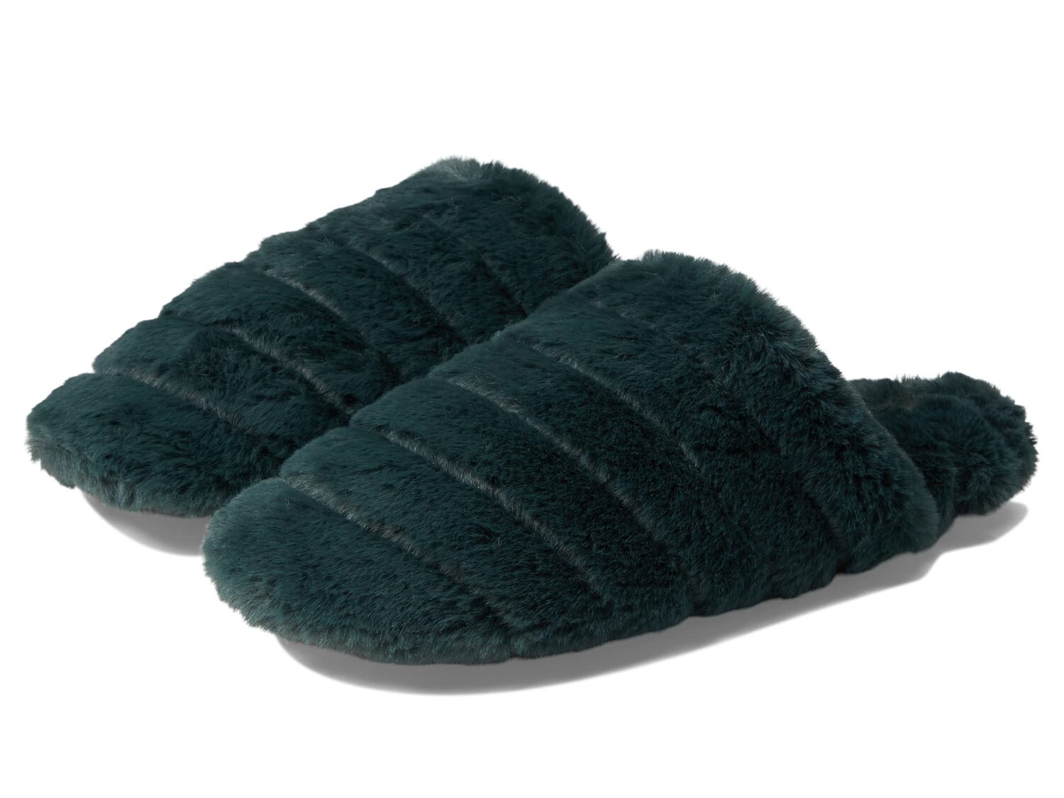 

Домашняя обувь Madewell Quilted Scuff Slippers in Recycled Faux Fur