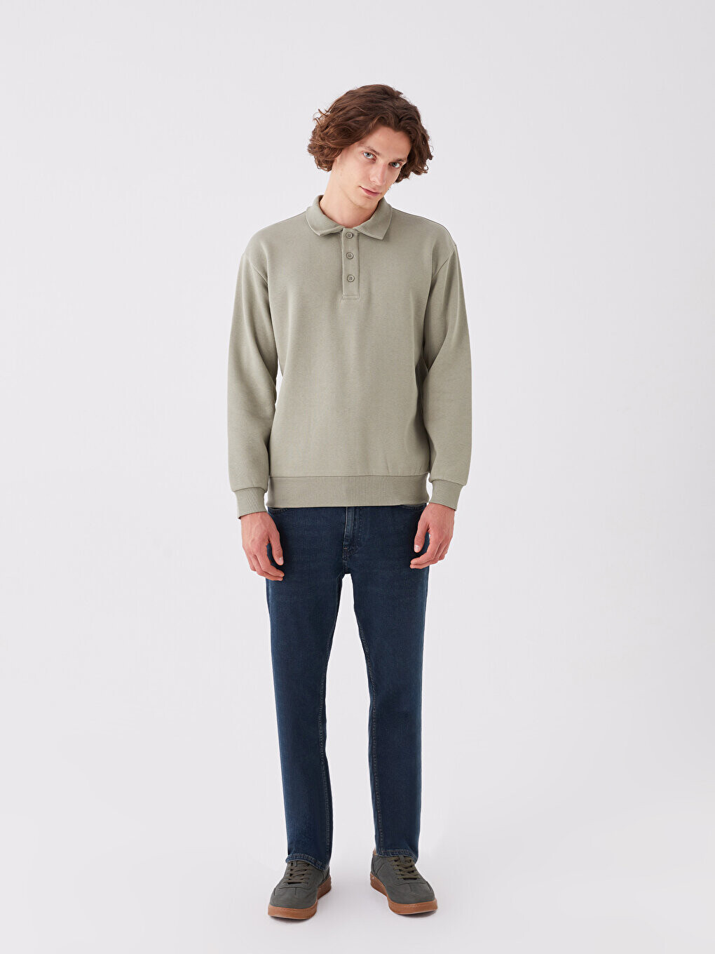 

779 Мужские джинсовые брюки стандартного кроя LCW Jeans, зеленое родео, Зеленый