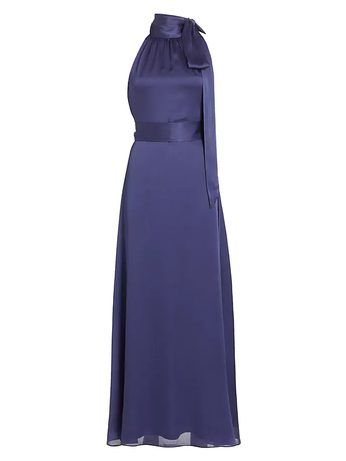 Платье Kayla с высоким воротником и завязками Sachin & Babi, цвет deep cobalt