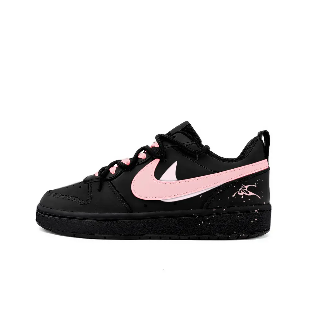 

Кроссовки Nike Court Borough Skateboarding Shoes Women's Low-top Black/Pink, черный/розовый