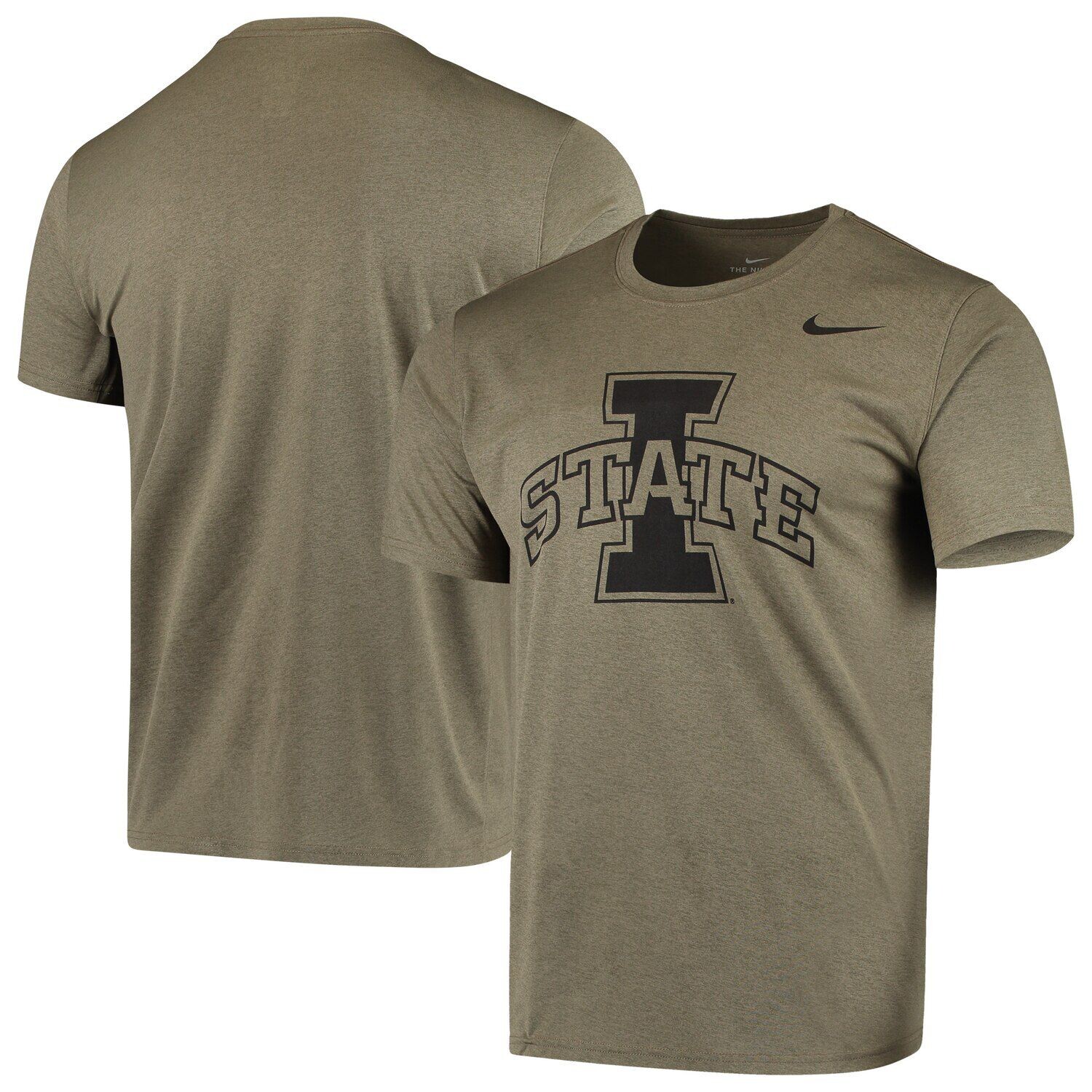 

Мужская футболка Nike Olive Iowa State Cyclones в тон с логотипом Legend Performance