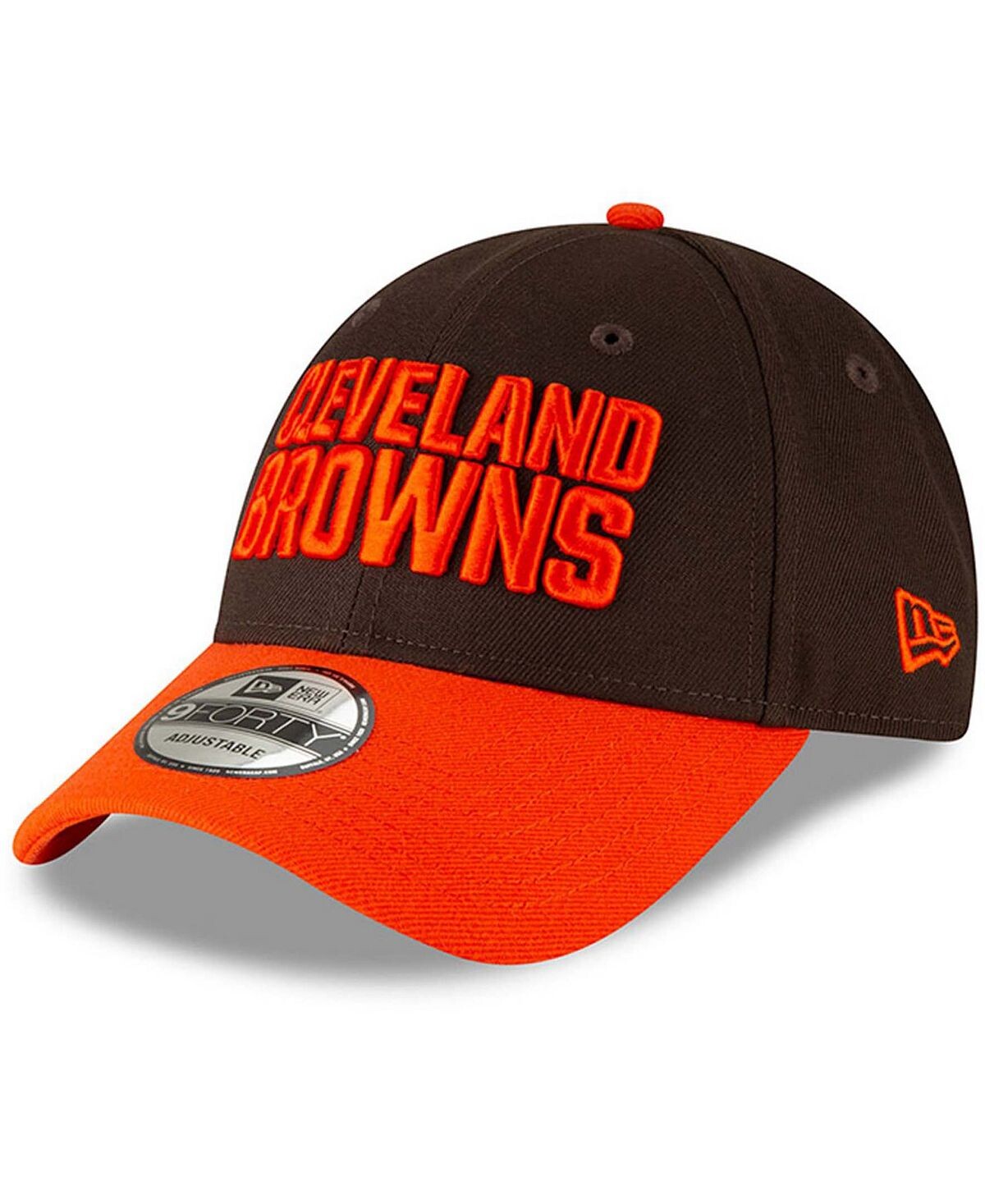 

Мужская коричнево-оранжевая регулируемая кепка Cleveland Browns The League Two-Tone 9FORTY New Era