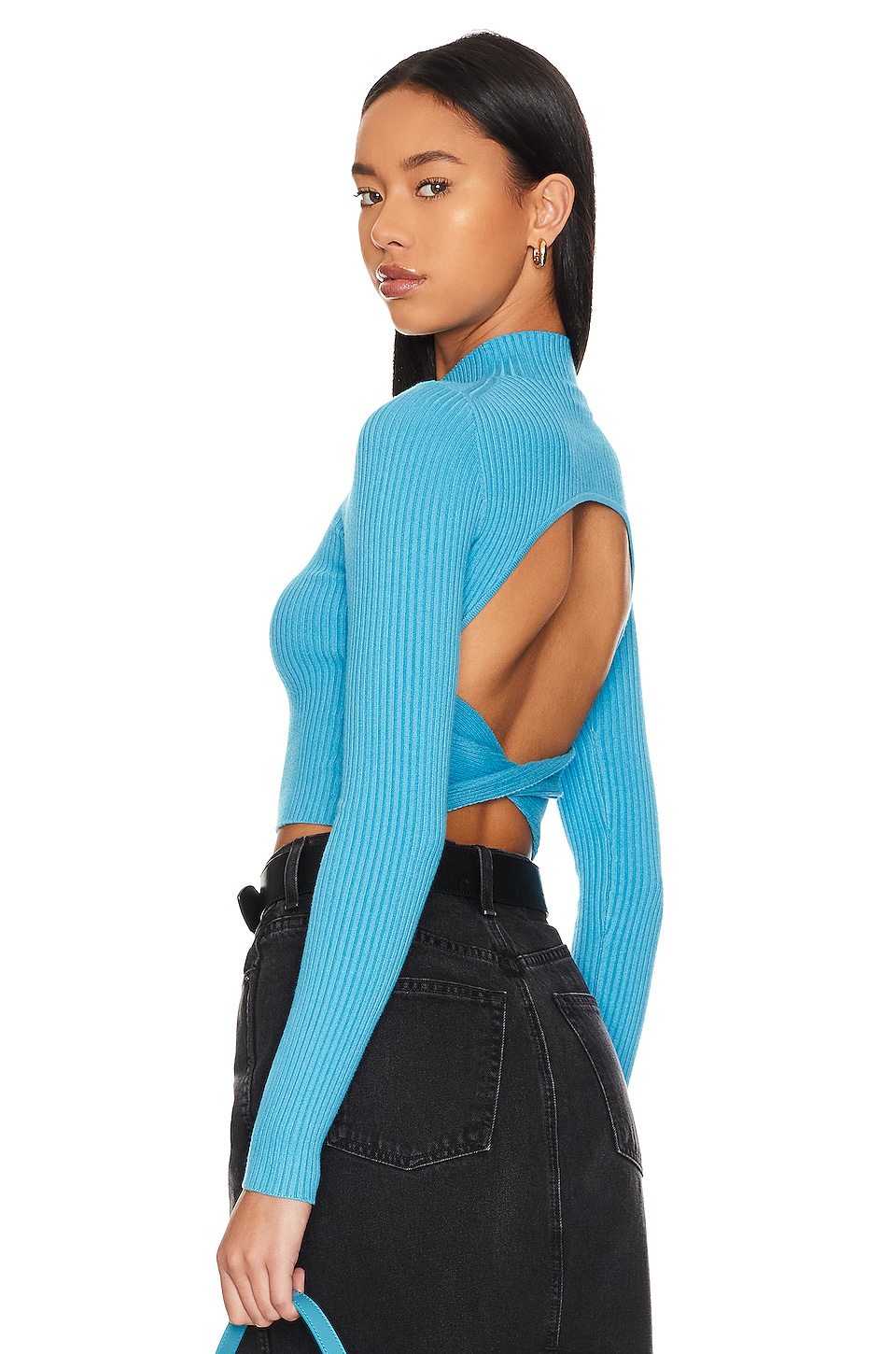 Топ Lovers and Friends Taline Open Back Knit, цвет Ocean Blue
