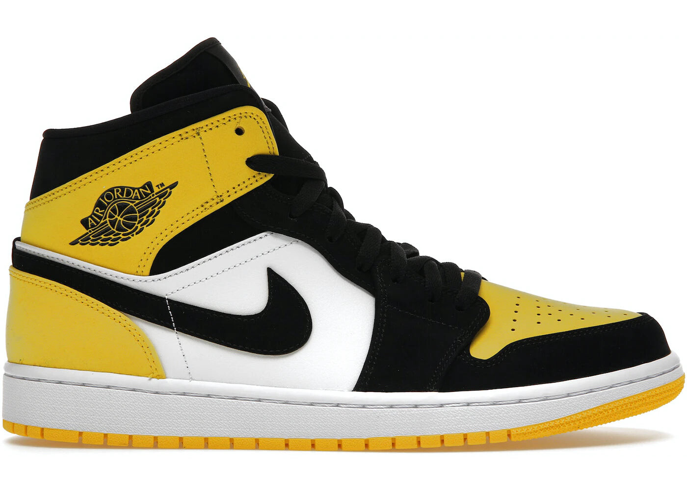

Кроссовки Jordan 1 Mid Yellow Toe, Черные