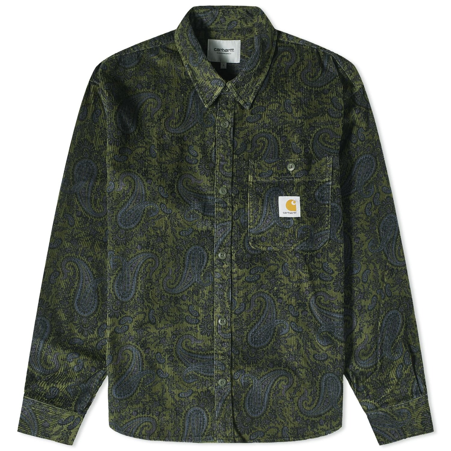 

Рубашка Carhartt Wip Flint Corduroy, цвет Plant Paisley Print