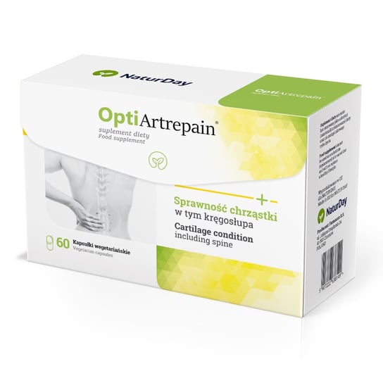 NaturDay, OptiArtrepain Spirulina - здоровые суставы, кости и позвоночник - 60 капсул