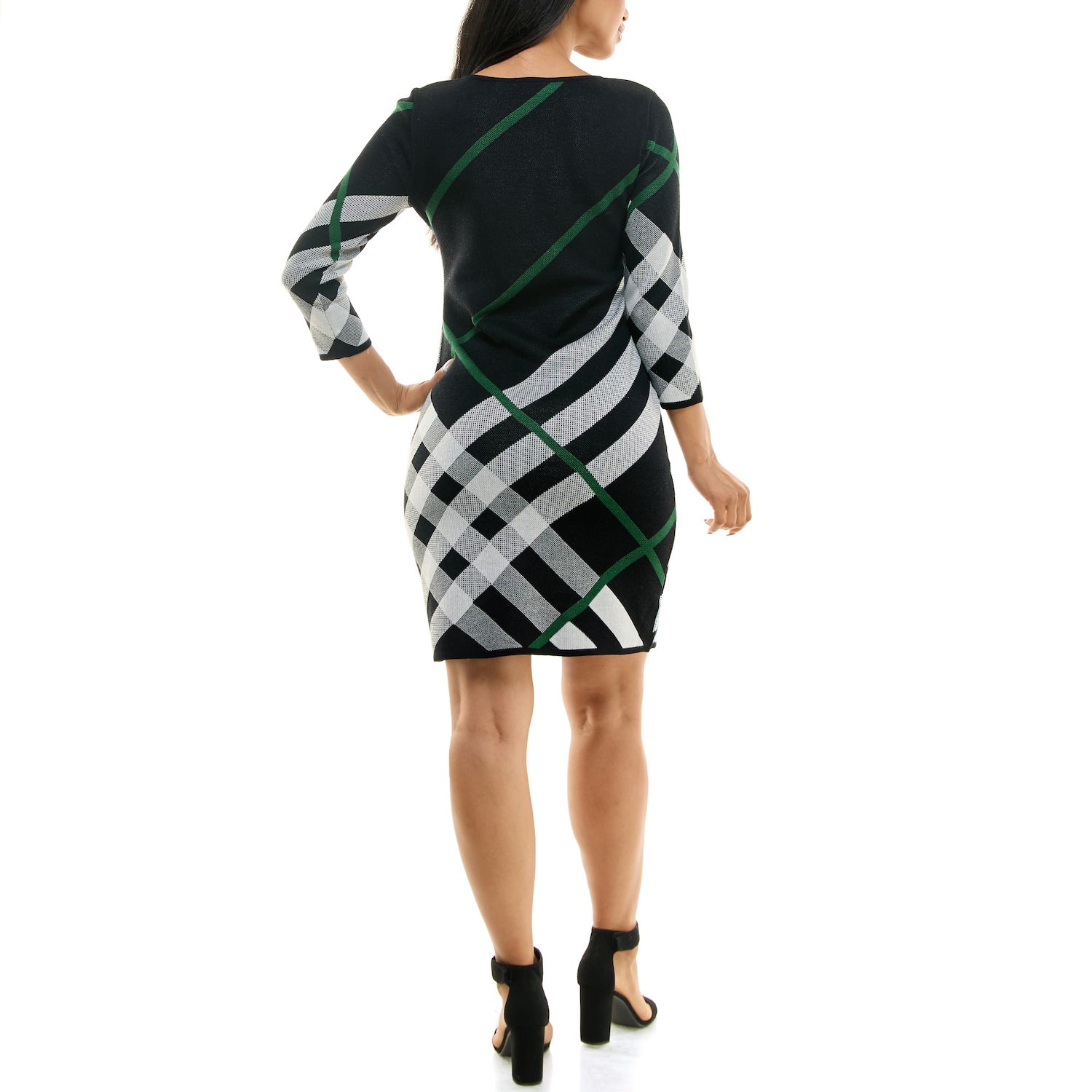 Женское клетчатое платье-свитер оверсайз Nina Leonard Nina Leonard весы kromatech wh a05 black 29091b008