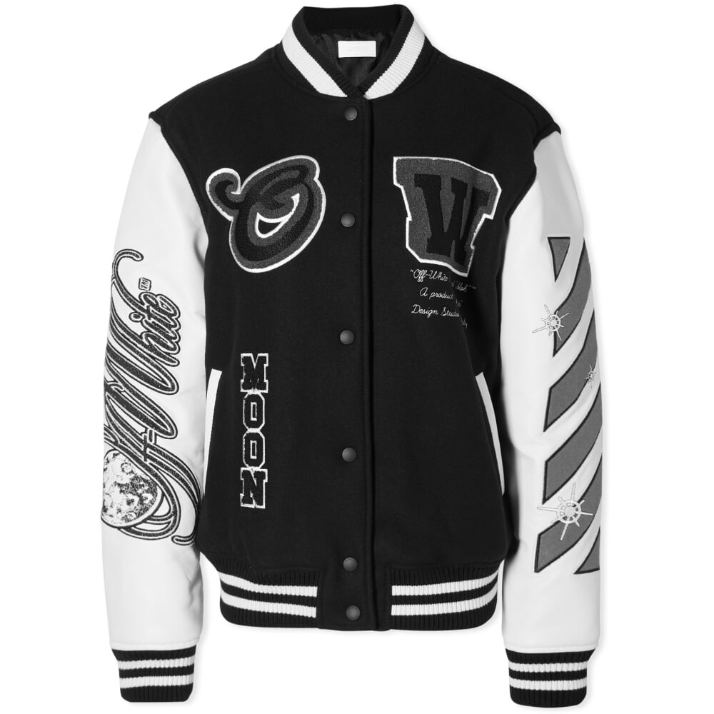 

Университетская куртка Off-White Meteor Moon, черный