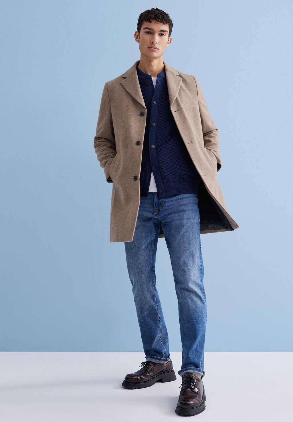 

Классический пиджак WE Fashion, бежевый