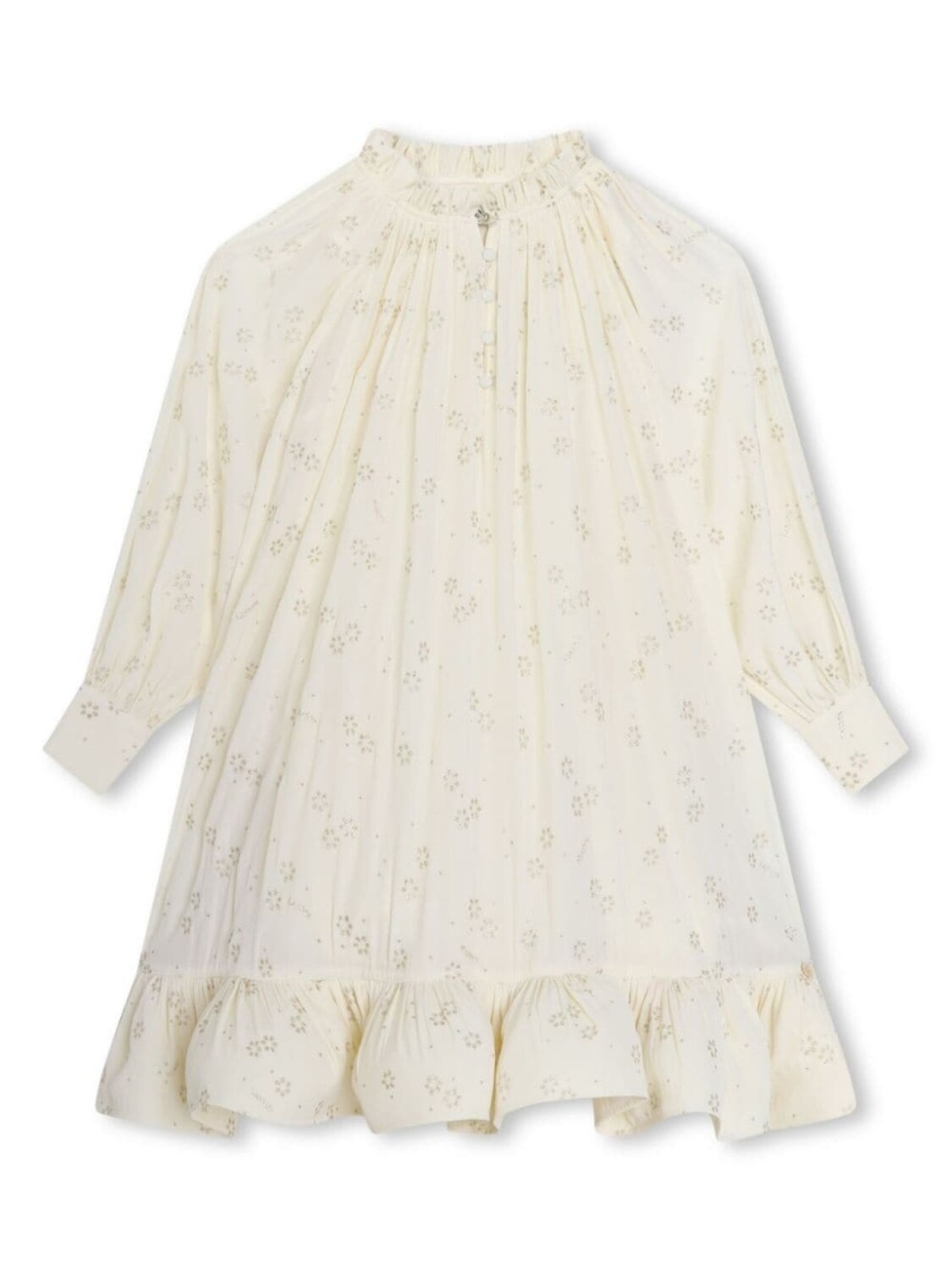 

Lanvin Enfant платье мини с баской и цветочным принтом, нейтральный цвет