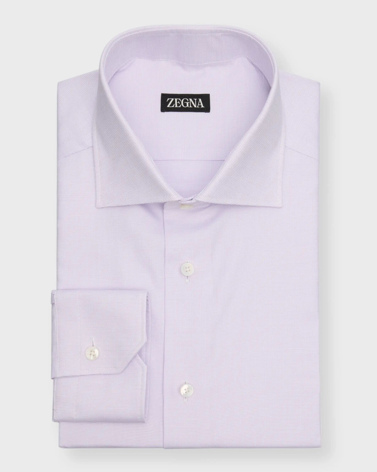 

Мужская классическая рубашка из хлопка с микроструктурой ZEGNA, цвет Bright Pink Solid