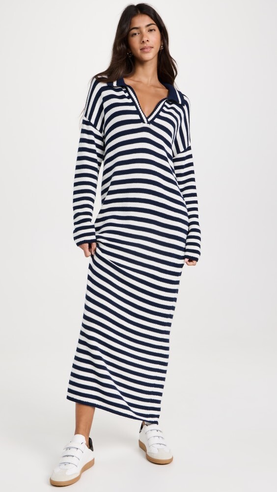 

Платье макси 525 Stripe Polo, синий