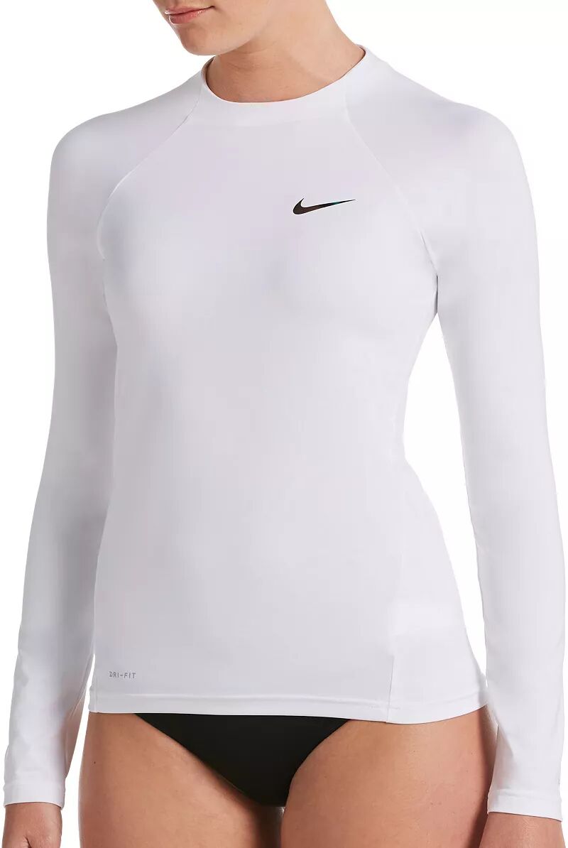 Женские рашгарды с длинными рукавами Nike Essential, белый