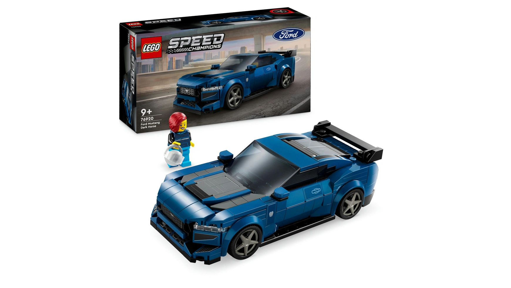 Lego Speed ​​​​Champions Игрушечный спортивный автомобиль Ford Mustang Dark Horse 1 36 ford mustang metal diecast muscle car model toys collection xmas gift office home decoration